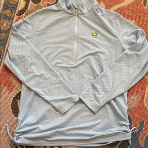 Masters Light Blue 1/4 Zip Women’s Pullover with Yellow Logo